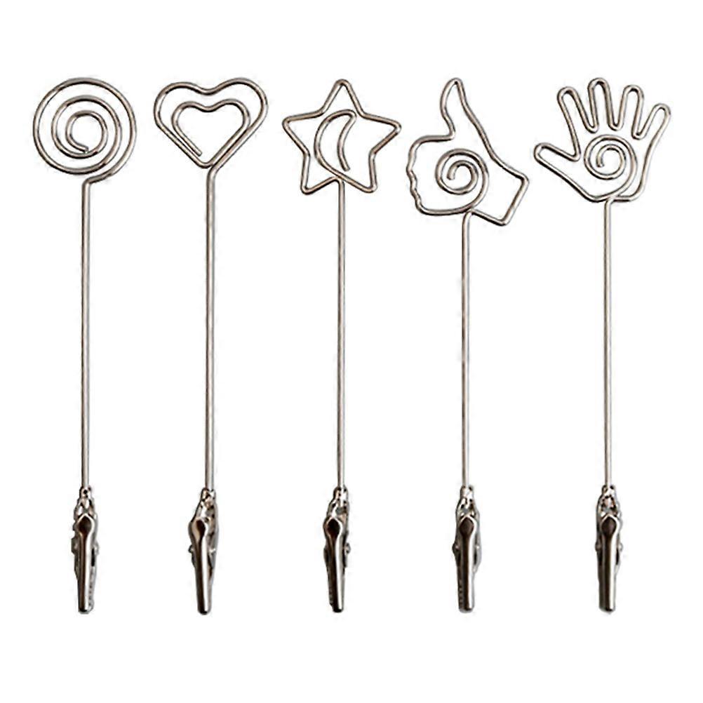Memo Clips Double End Design For Office Use Silver Color 10Pack Ideal For Displaying Photos And Holding Memos