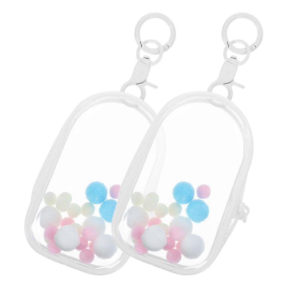 PVC Doll Display Bag for Storage Use with Zipper Closure 2Pcs Transparent Case