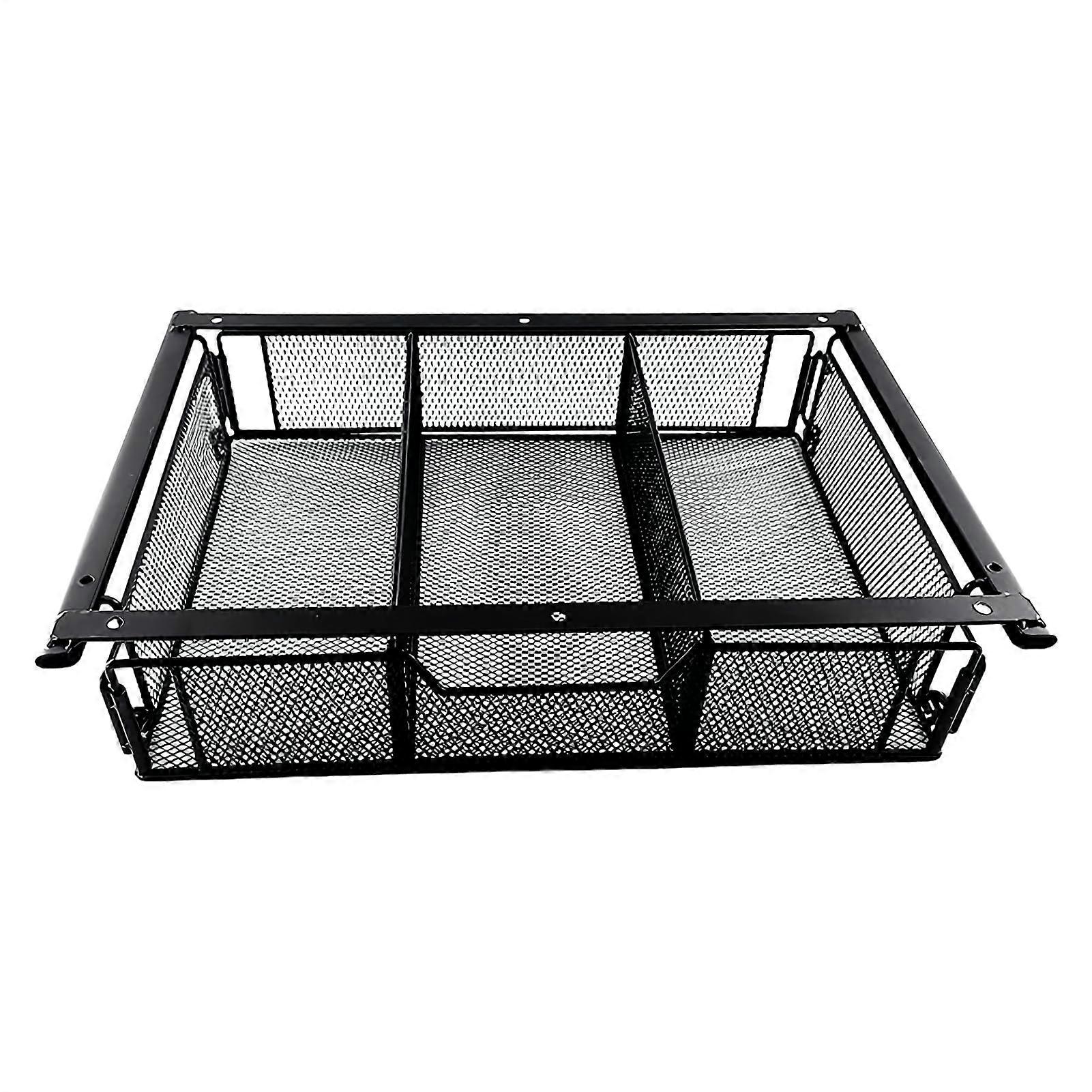 Under Desk Drawer Organizer – Versatile Metal Pen Holder, Portable Divider Tray for Office Supplies, Desktop Storage Solution