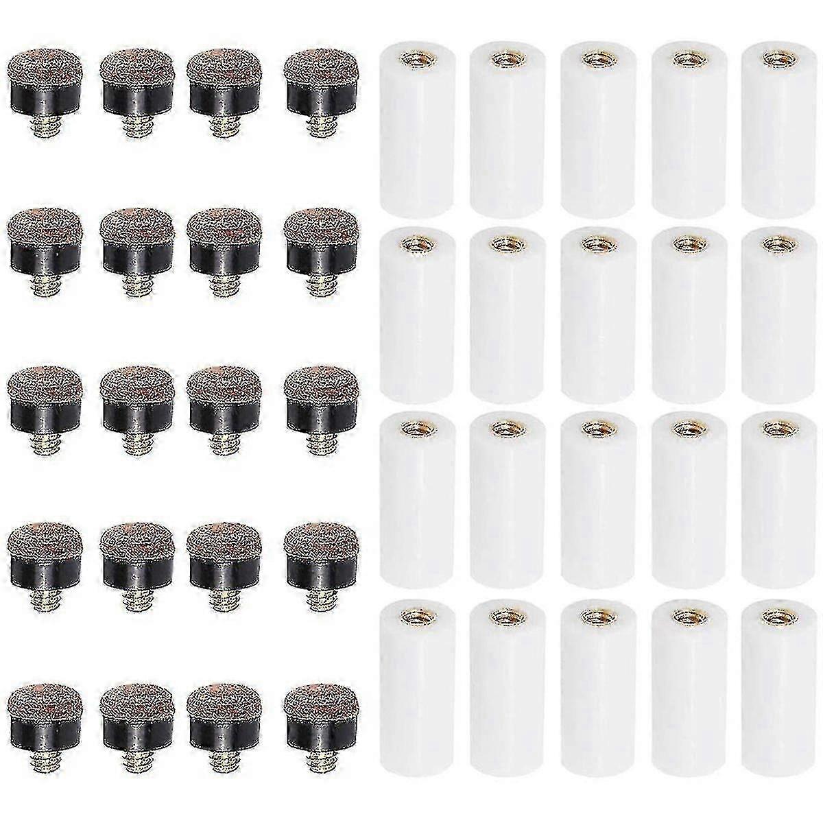 2025 20sets Pointes de queue de billard avec billard Cue bâton Viroles 12mm Billard Pointes à visser Remplacement Pour N