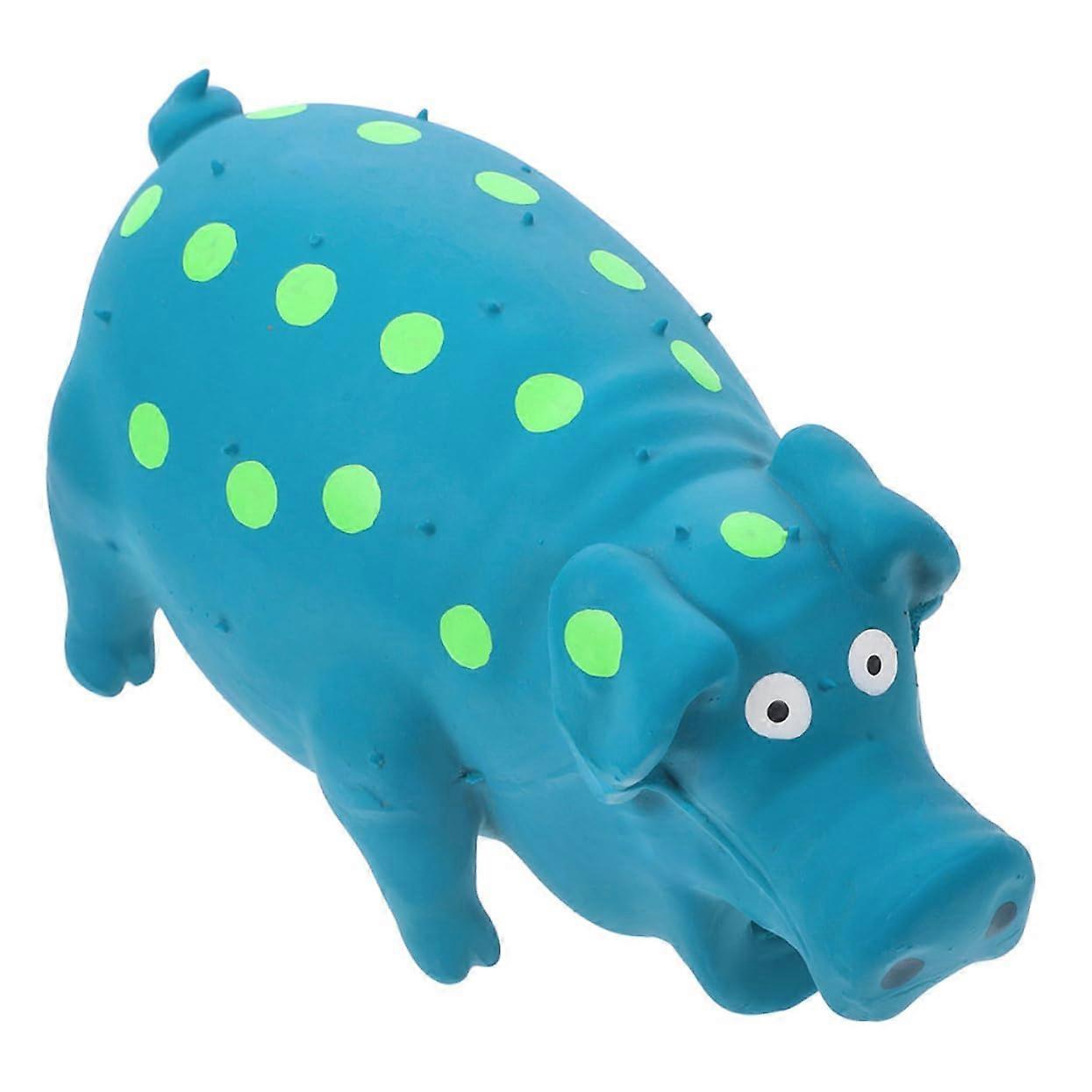 Latex Dog Squeaky Toy for Puppies, Sky-Blue Emulsion, Durable Chew Toy, Engaging Sound Features