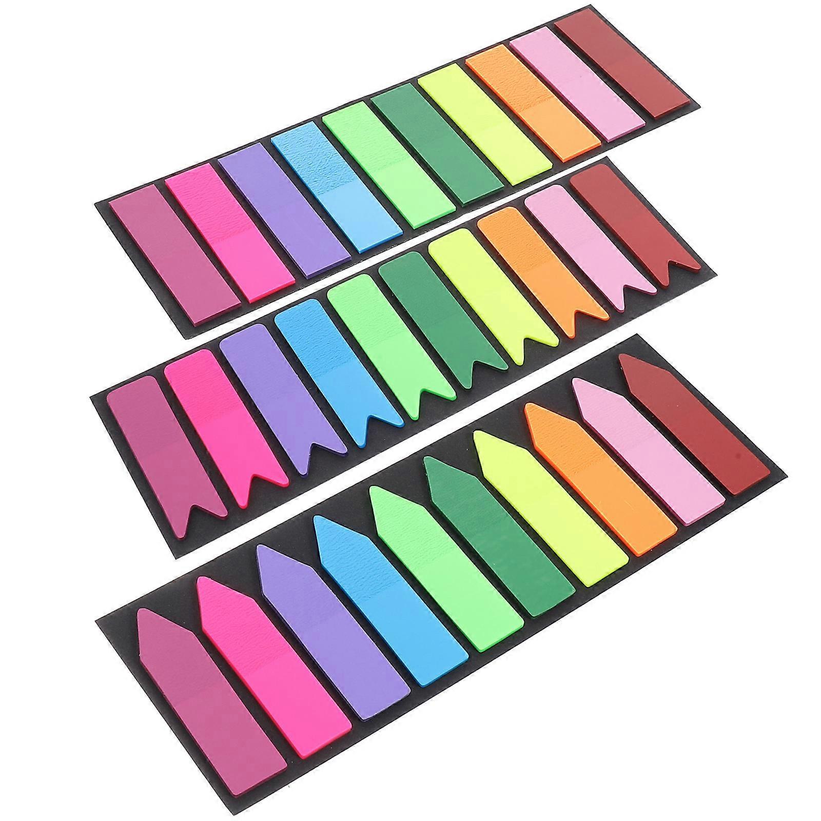 Index Tabs Self Adhesive Reading Markers For Students Teachers And People With Dyslexia In Assorted Color Made Of Pet With Cleaning 3 Sets