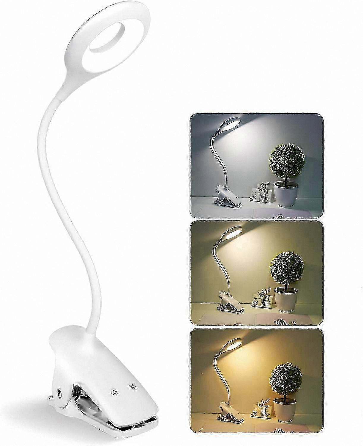 Adjustable Wireless Clip Light with Dimming and Color Control for Reading and Task Lighting