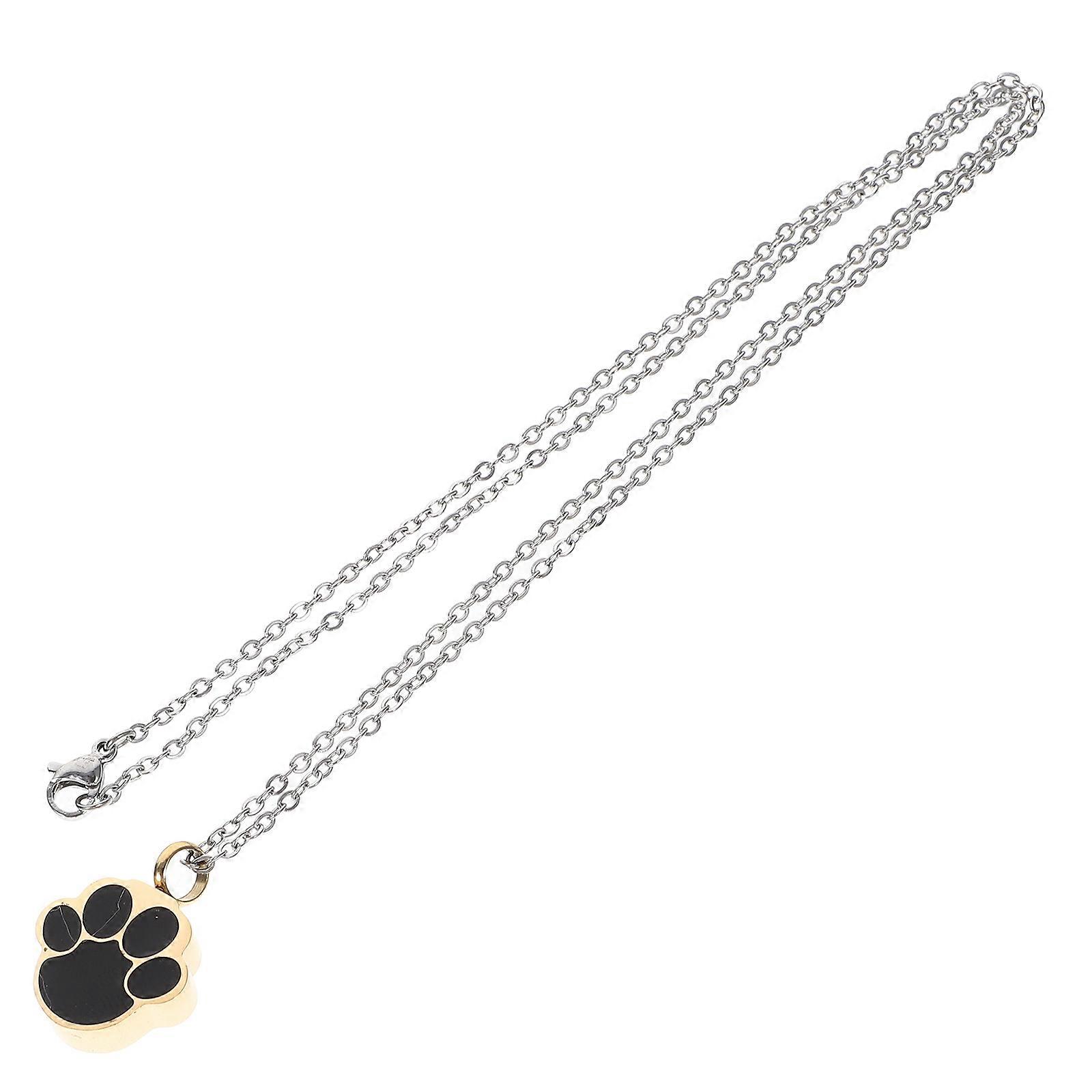 Golden Synthetic Pet Ash Pendant Creative Perfume Necklace for Storage Use 1.5 Inches