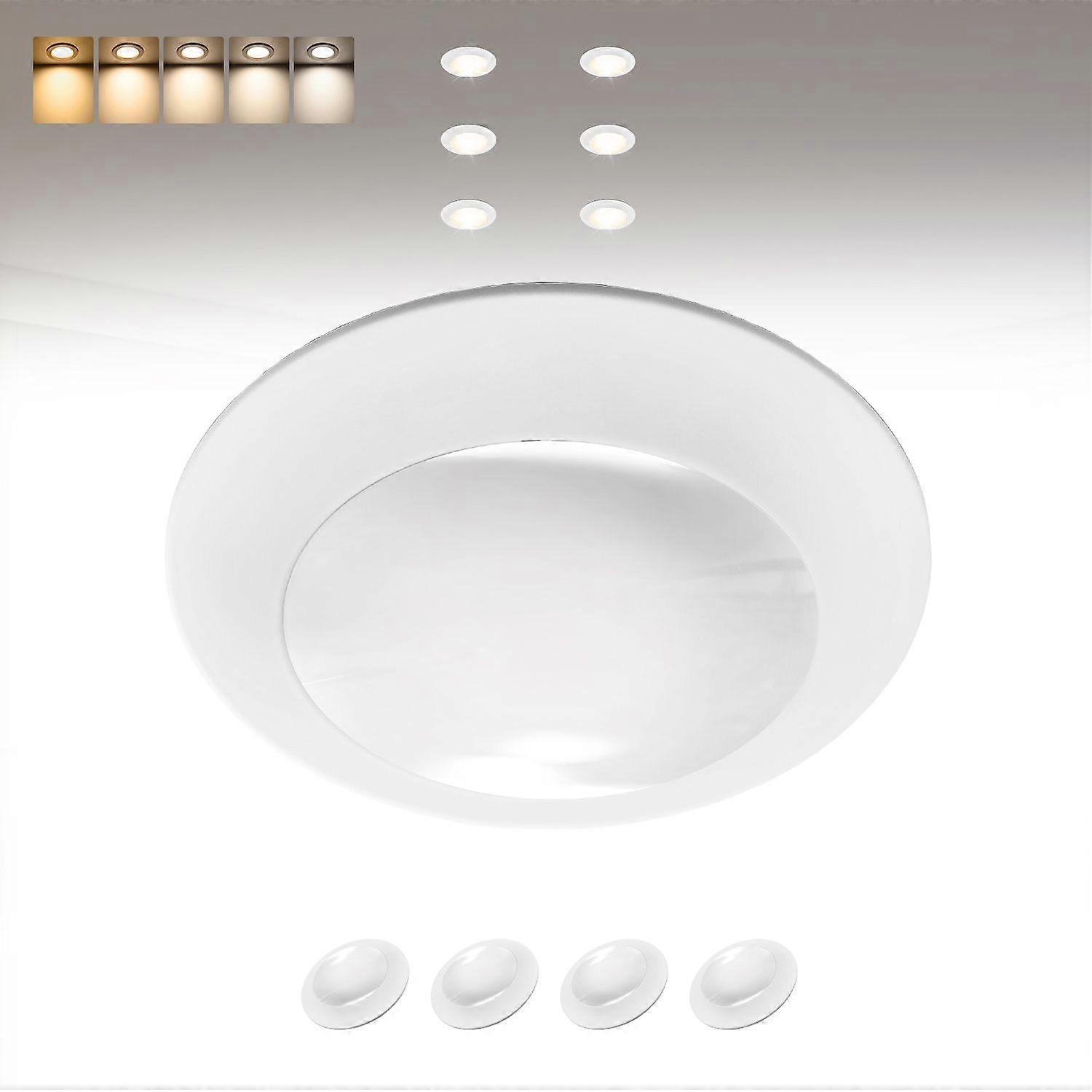 15w Led Flush Mount Ceiling Light 1200lm Round Disk Light Dimmable 5 Cct 3000k -5000k Wafer-Thin Recessed Can Lamp Low Profile Modern Fixture For Bedr