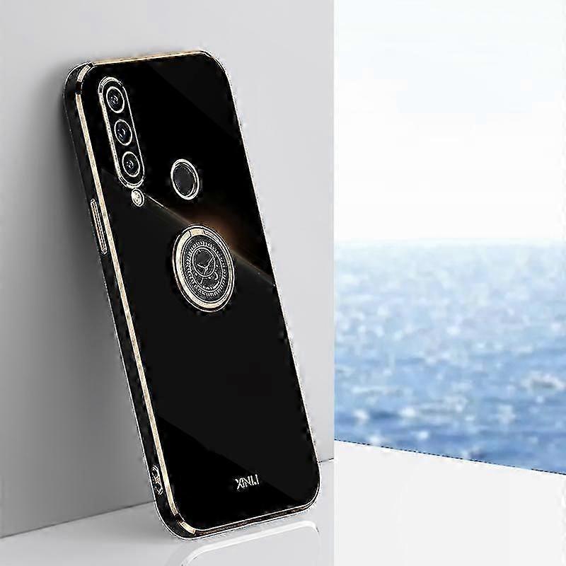 Exquisite Huawei P30 Lite Case 6D Plating TPU Shockproof Cover with Holder