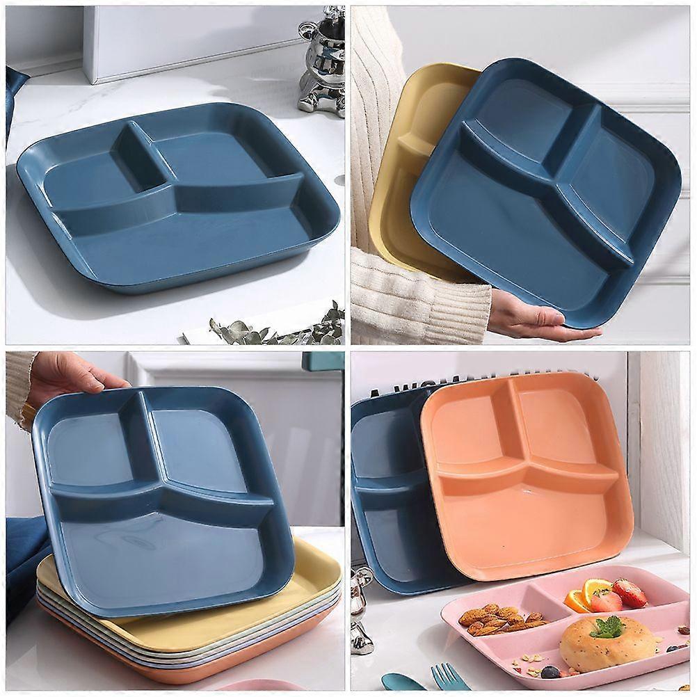 Divided Plate Compartment Dinner Tray Reusable Plate Multi-Use Serving Platter Food Dish