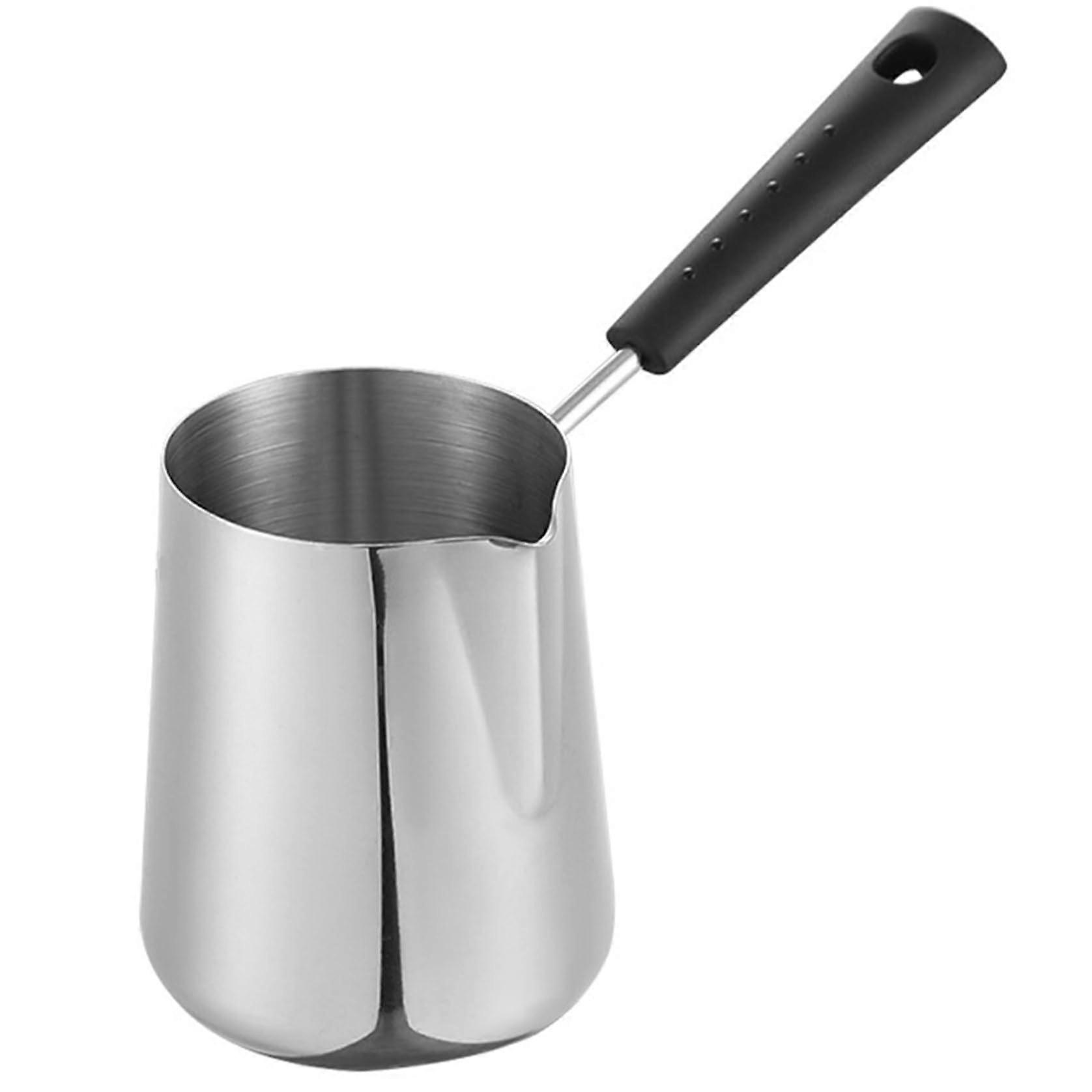 Stainless Steel Butter Warmer Pot 900ml 30oz with Pouring Spouts and Handle for Chocolate Warming and Camping