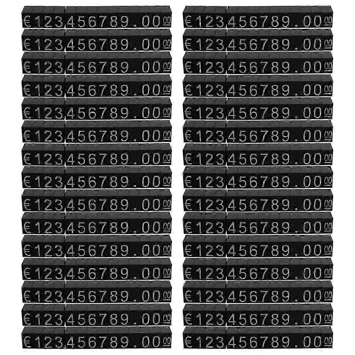 Plastic Cubes Price Display Tags with Adjustable Number Stand Frame for Shop Use