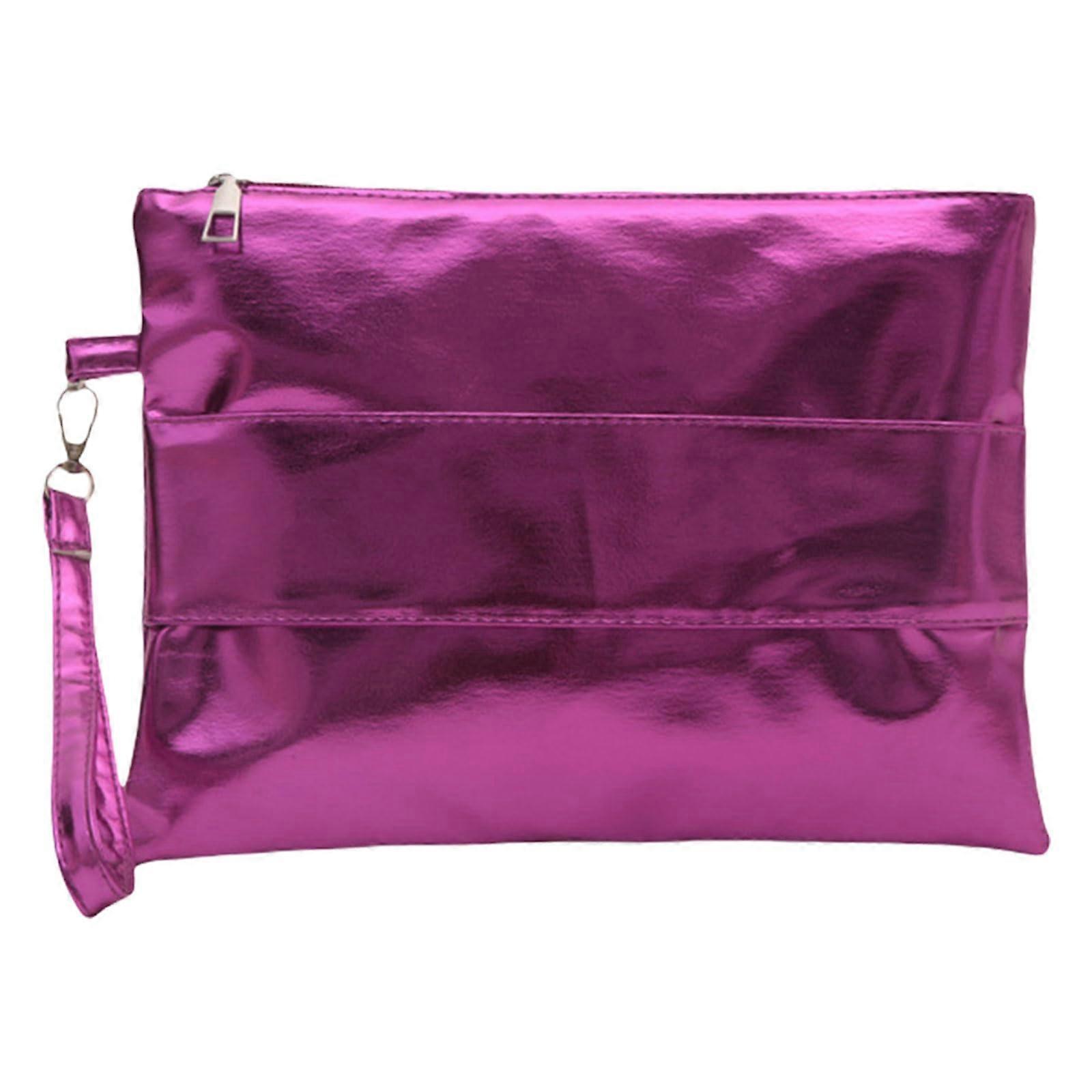 Shining Metallic Leather Envelope Wristlet Clutches Bag Multipurpose Handbag Purse For Daily Use And Evening Event Fashion Wristlet Clutch Bag