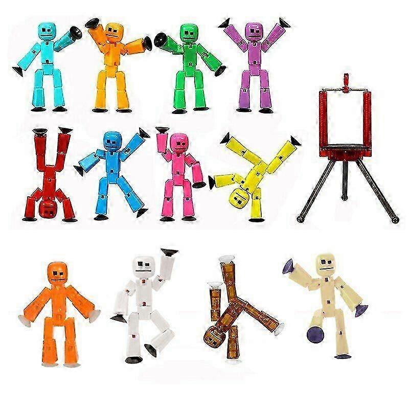 Random Color Stikbot Action Figures Toys Funny Animation Dolls with G
