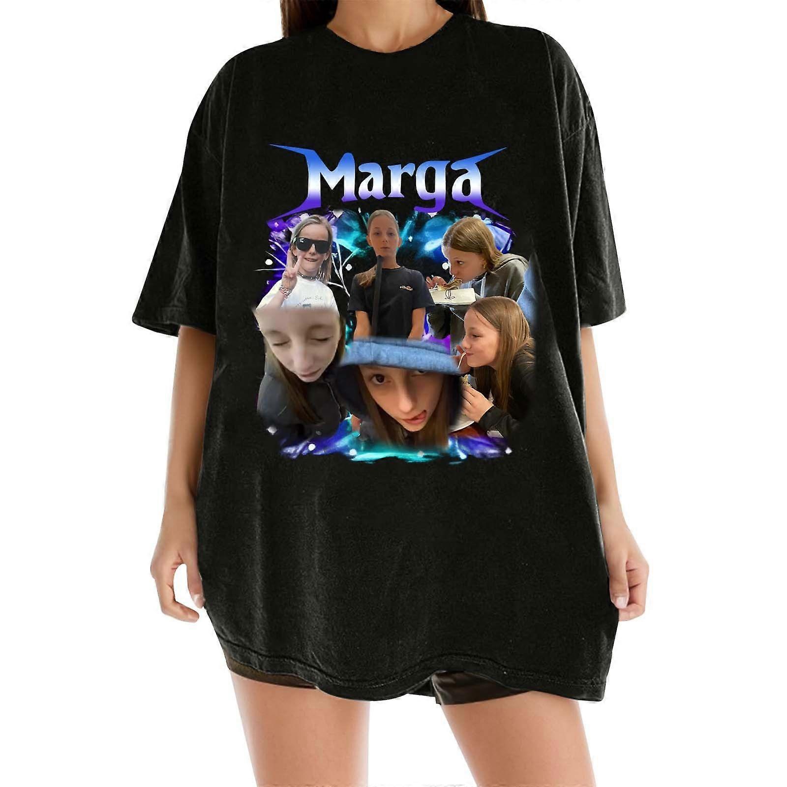 Women's Oversized Graphic T-Shirt with Marga Print