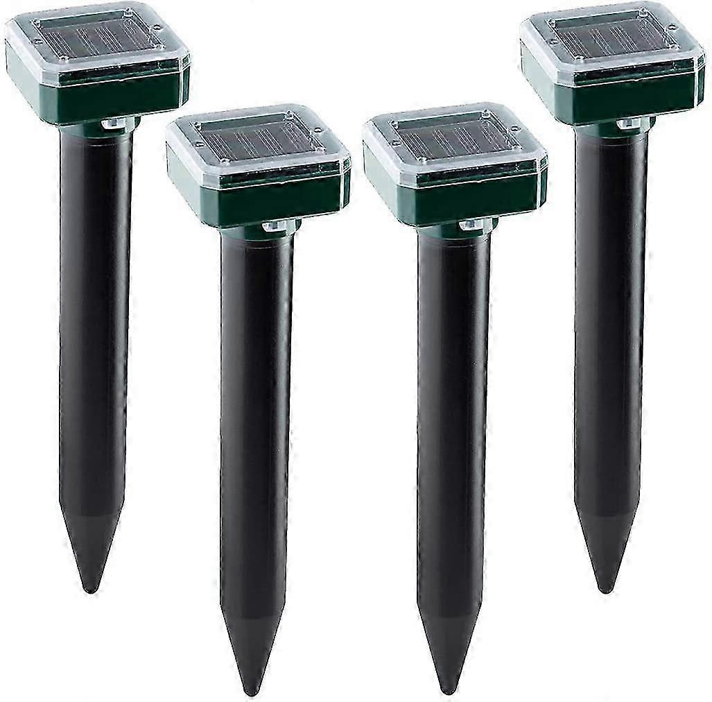 Protect Your Garden with 4 Pack Solar Sonic Mole Repellent