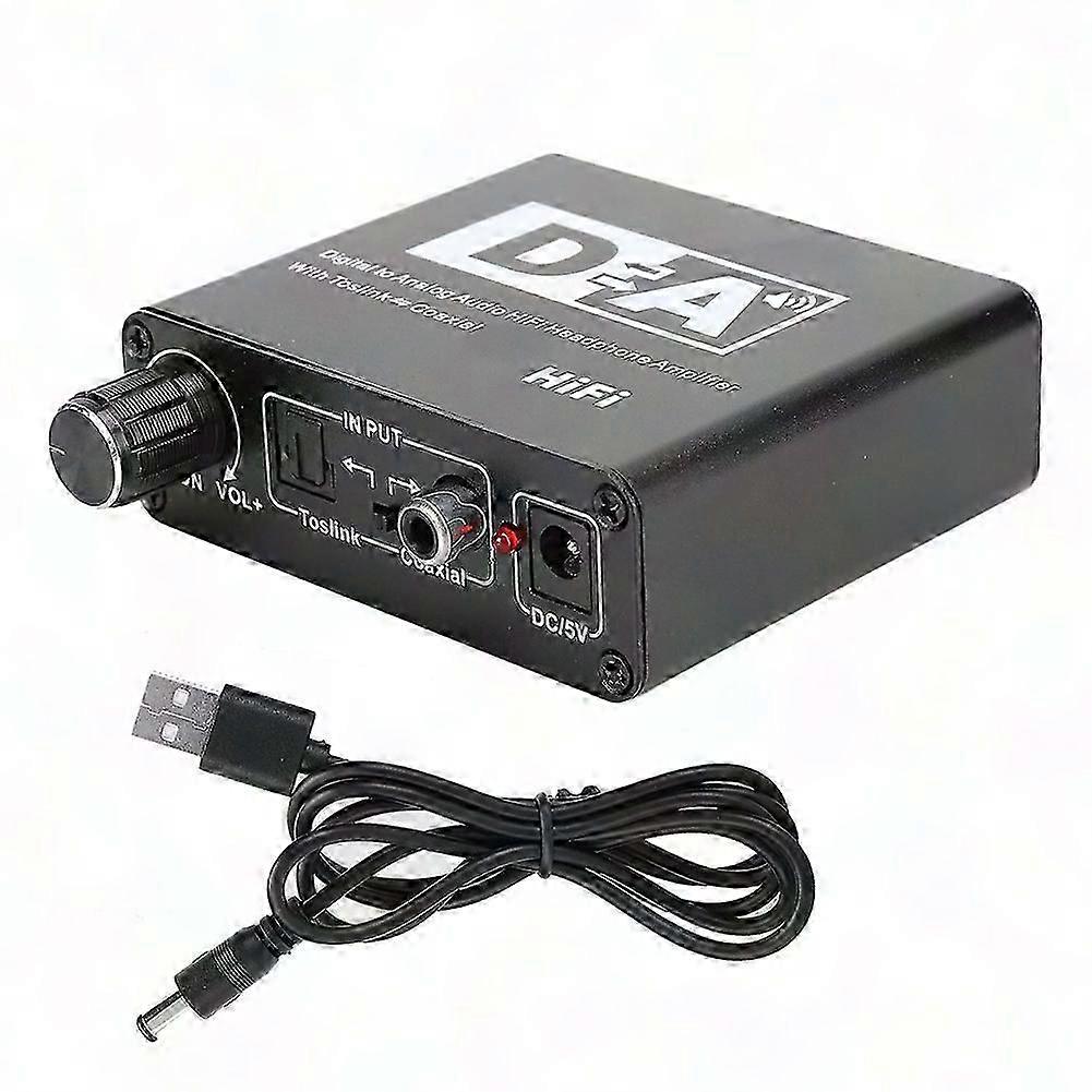 Digital to Analog Audio Converter, Coaxial to RCA L/R Stereo Output Decoder