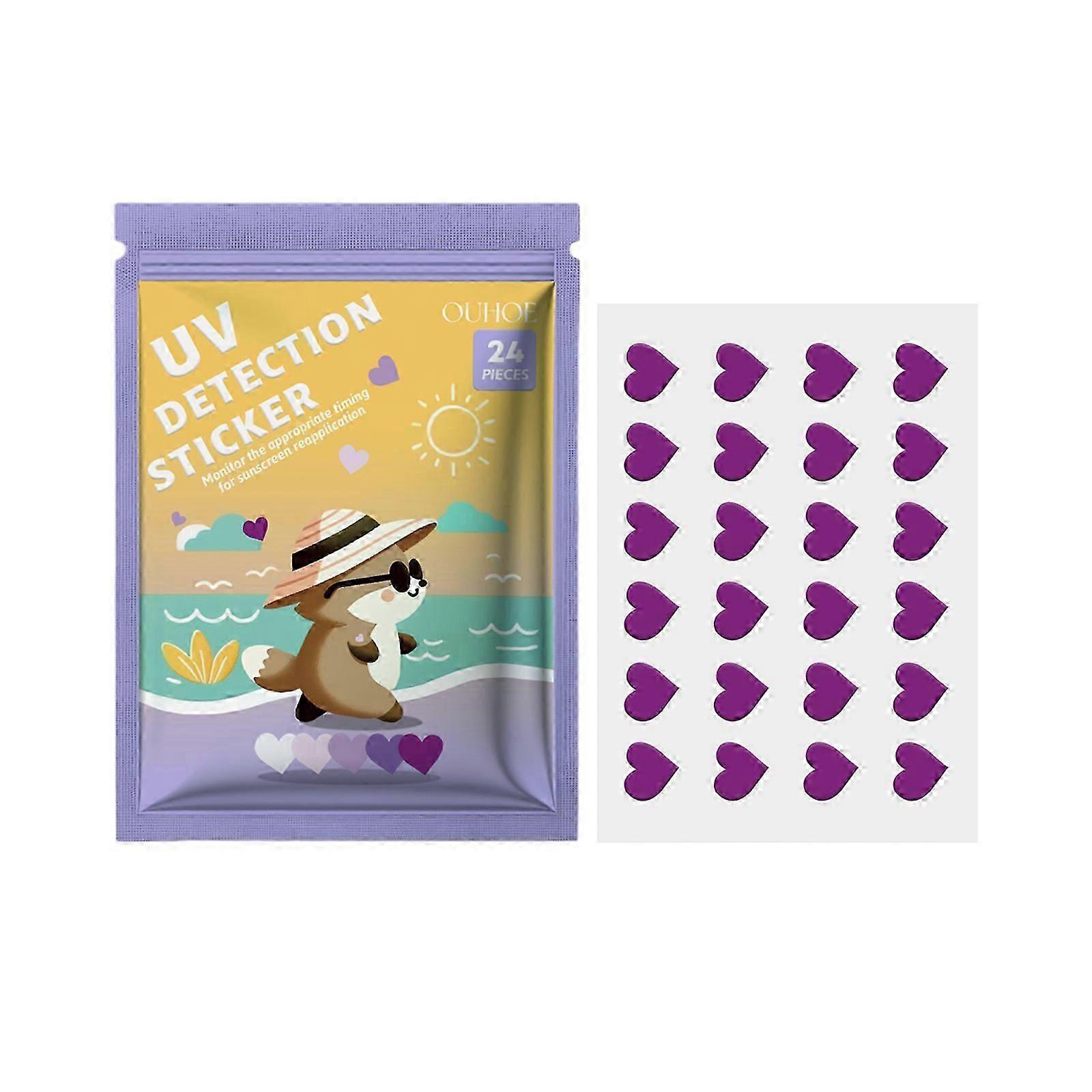 OUHOE UV detection patch for facial, body, and skin protection, outdoor anti UV photosensitive color changing patch