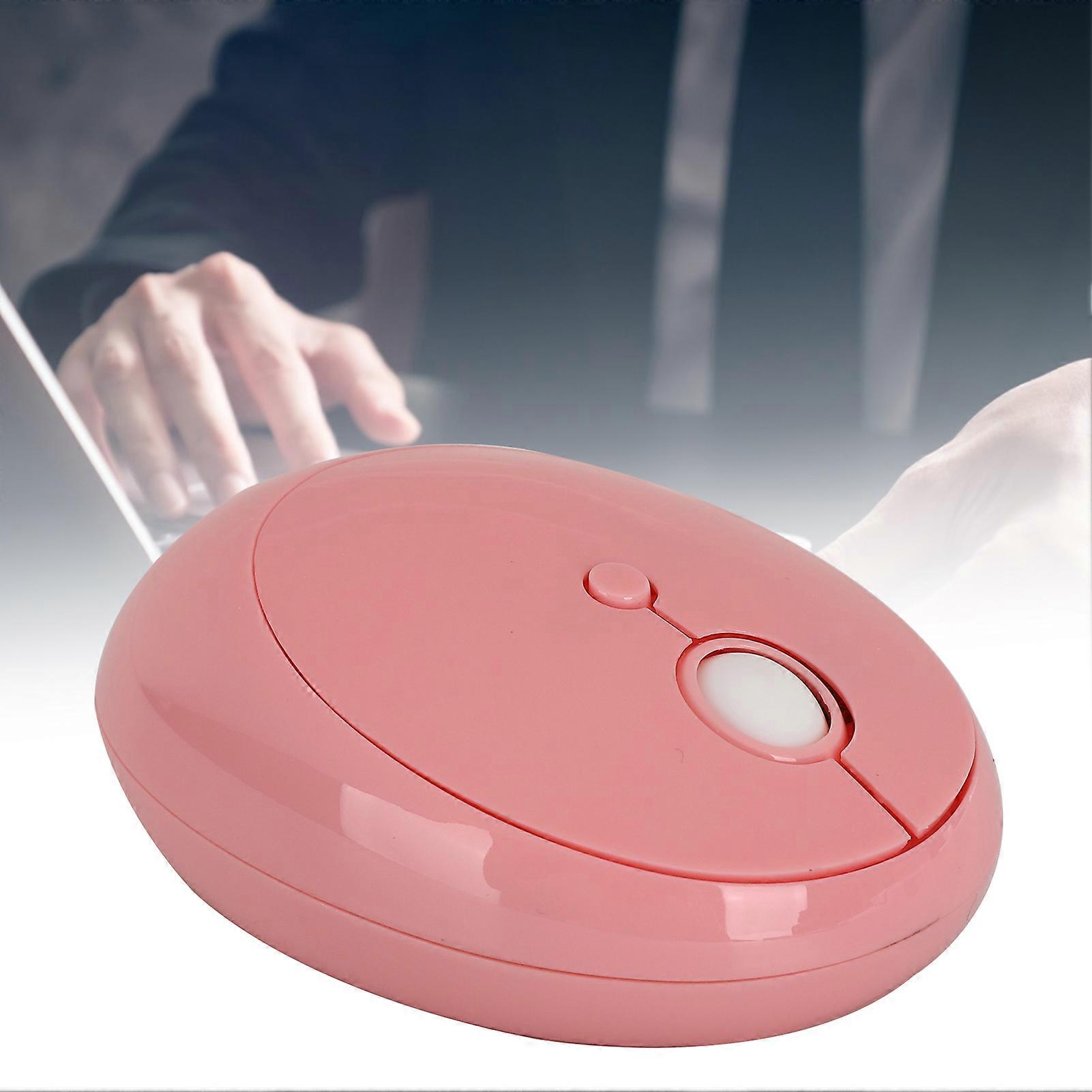 Wireless Bluetooth Mouse Adjustable DPI 5 Keys Pink for Laptop