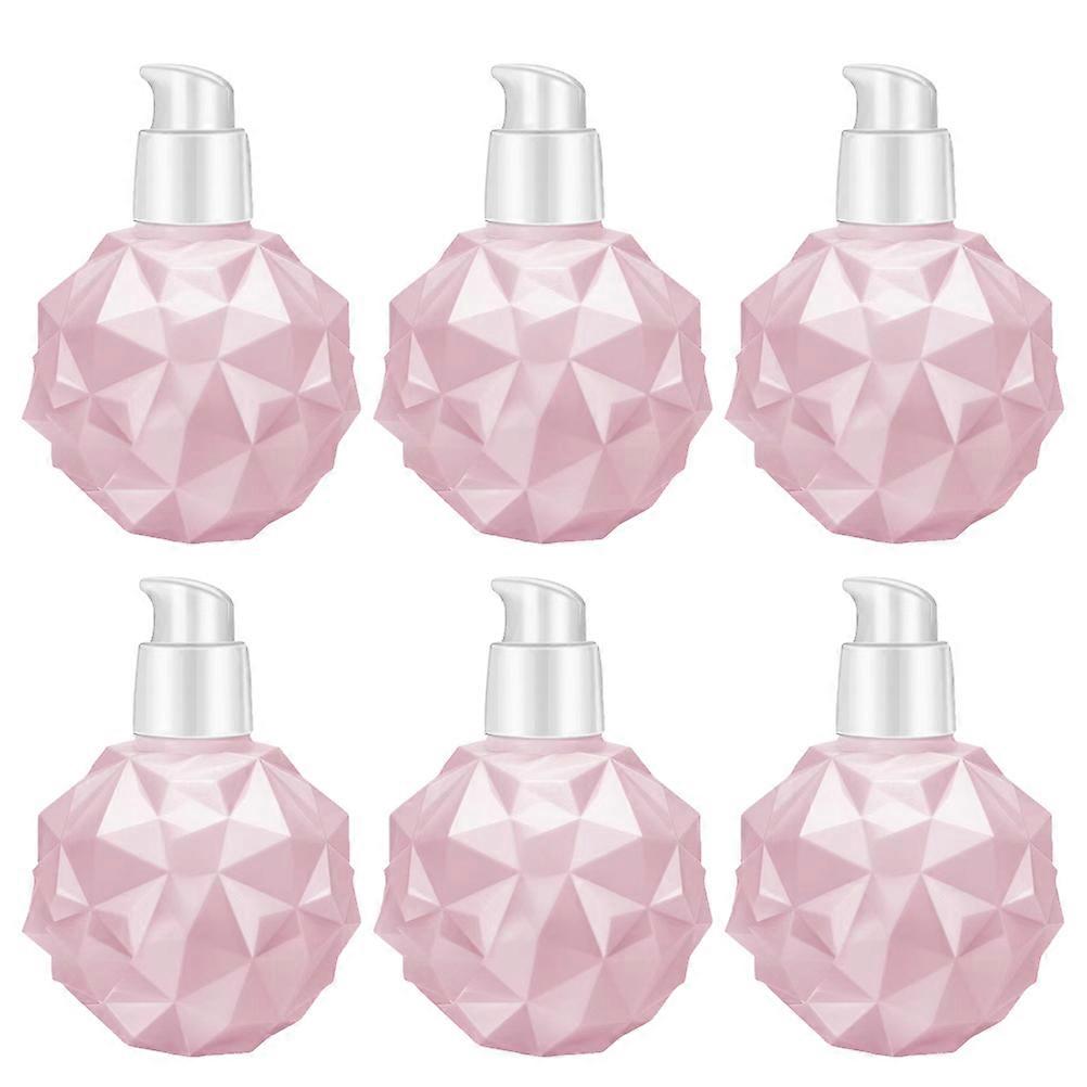 Lotion flaske kosmetiske underflasker durian form for reisebruk rosa pe materiale 6 stk