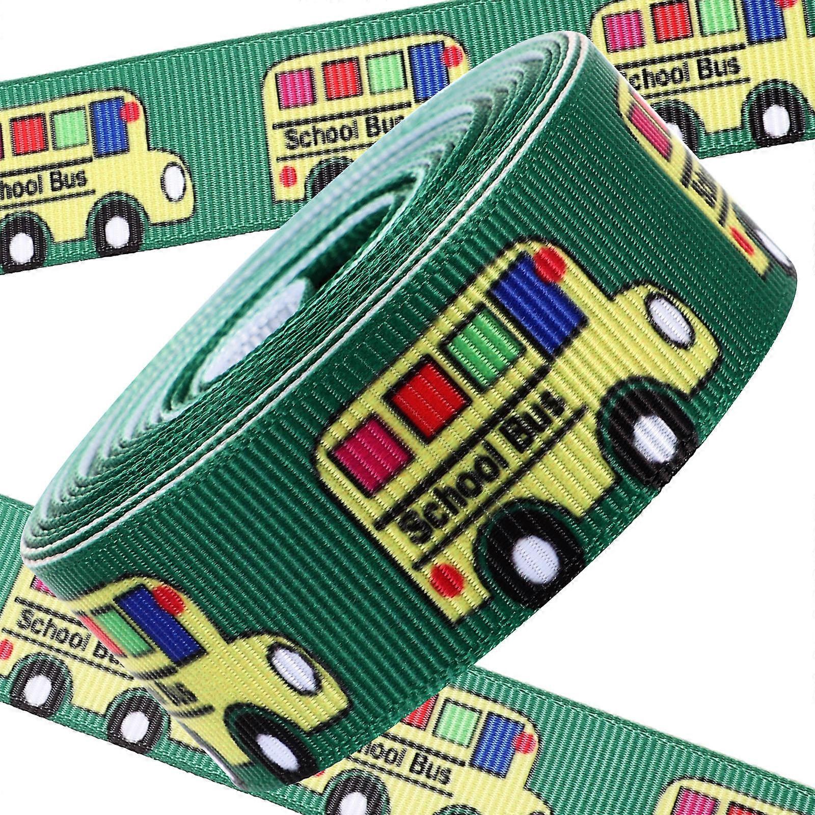 Teacher Appreciation Gift Ribbon Roll Green Polyester Back to School Wrapping 1 Roll
