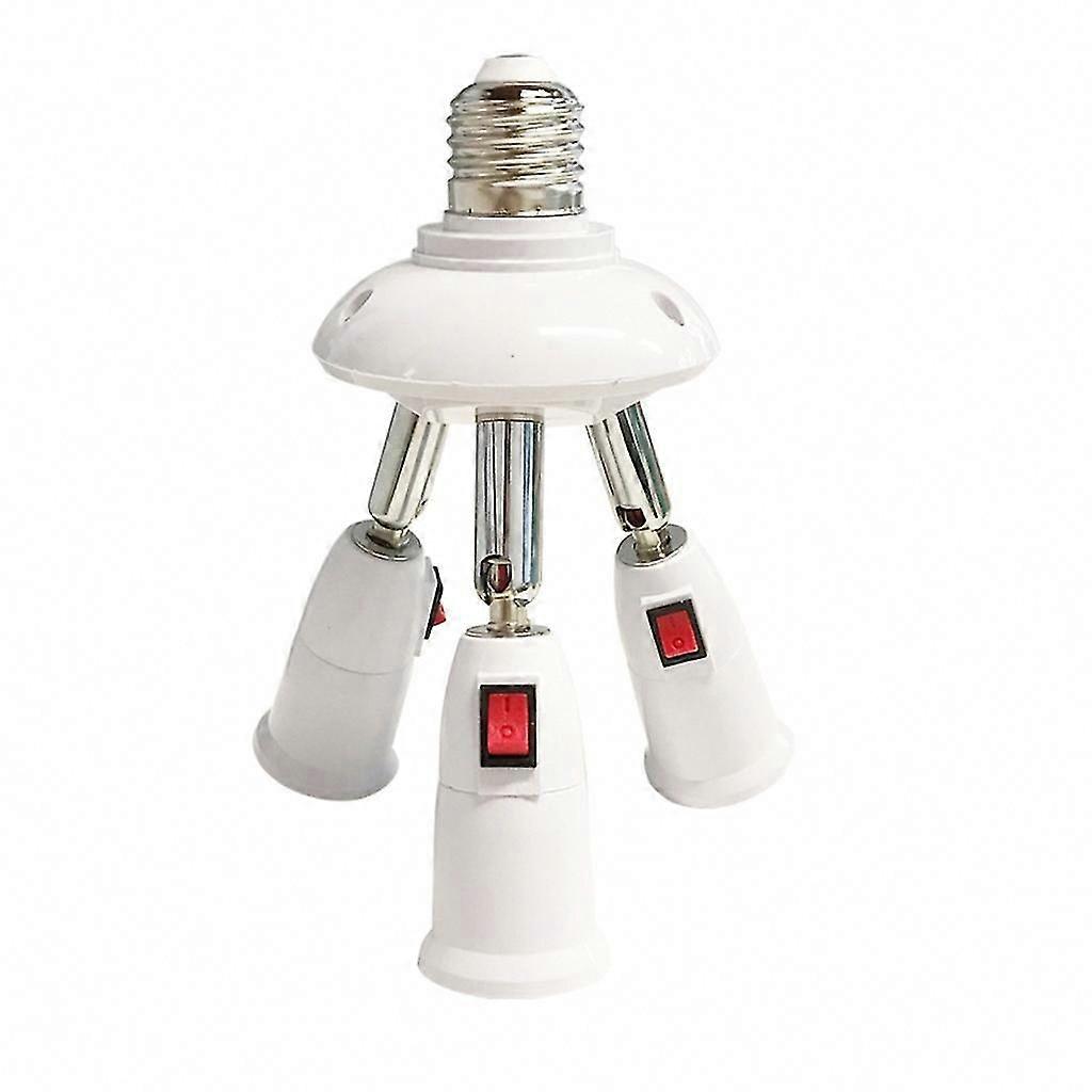 360 Degrees Adjustable E27 Splitter Socket Adapter for Office Hallway Lighting