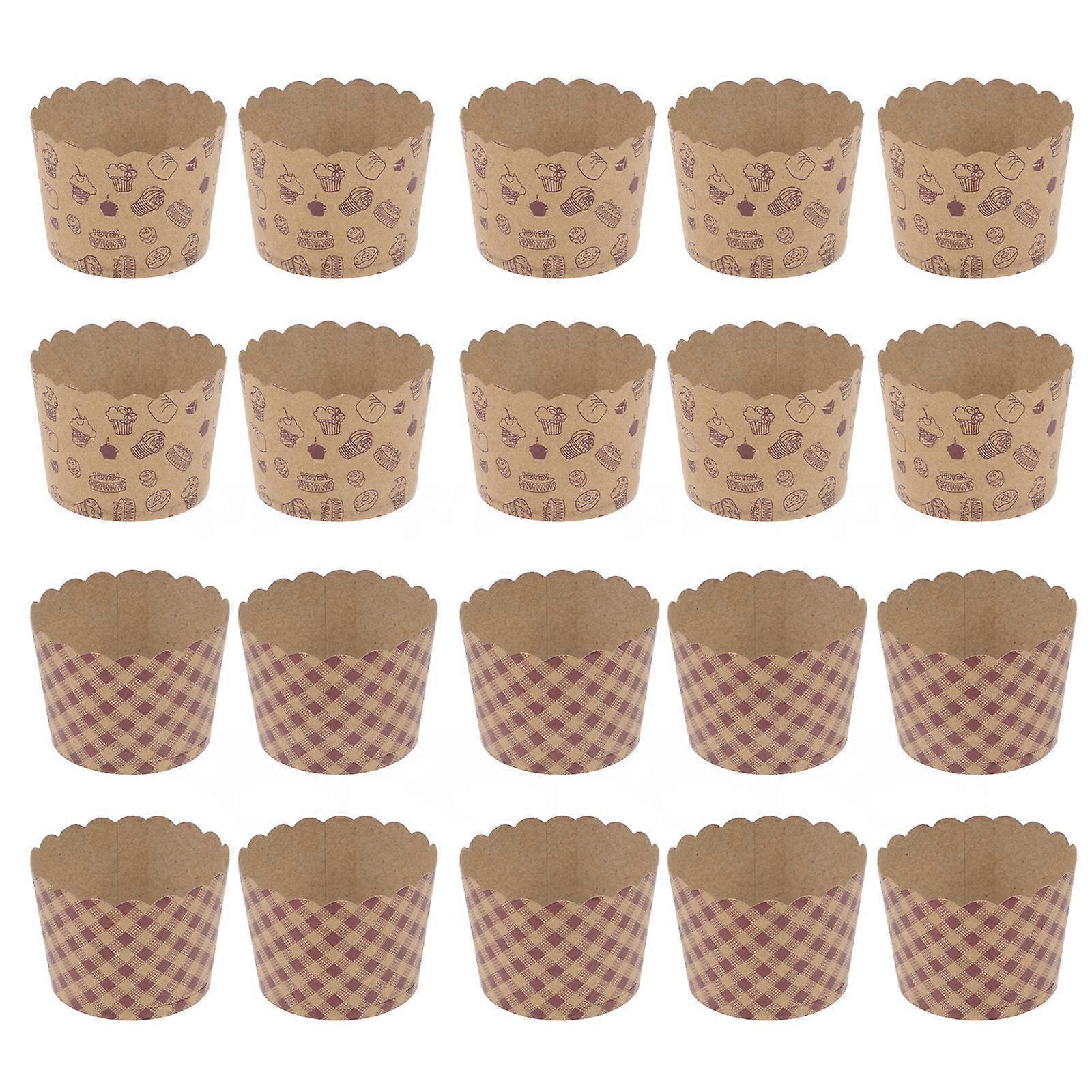 100pcs Muffin Paper Cups Baking Liners for Cupcakes, Muffins & Cakes – Checkered & Cake Designs – Ideal for Weddings, Birthdays & Bakeries