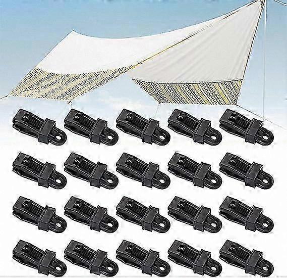 Heavy Duty Adjustable Tarp Clips, Reusable Locking Grips for Shade Cloth, Plastic Fasteners for Outdoor Covers (10/20 Pack)