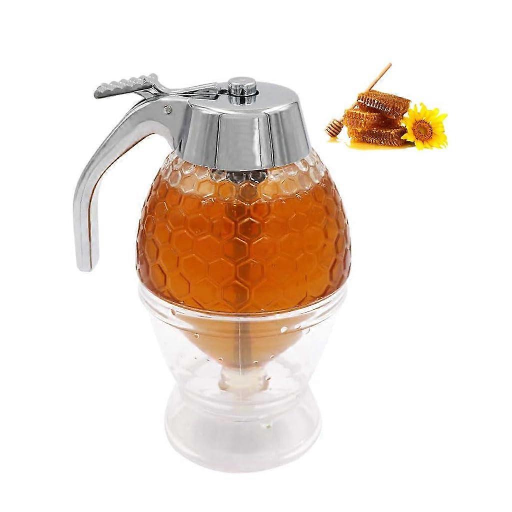 Syrup Dispenser For Honey No Drip Plastic 200ml With Stand Flip Lid