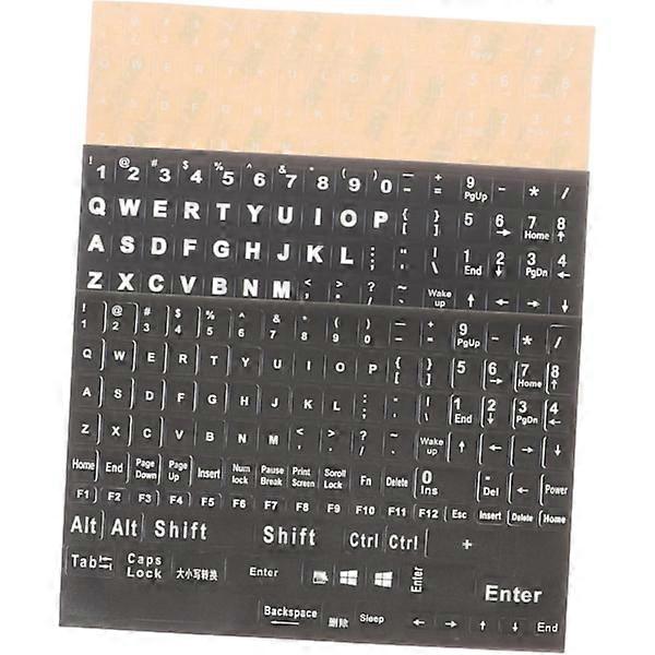 English Keyboard Letters Stickers 3-pack Universal Fit for PC Easy to Install Long Lasting