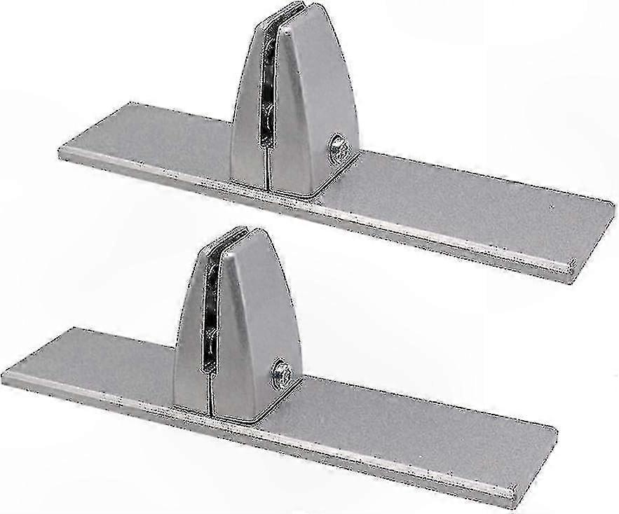 Silver Privacy Screen Clamps for Desk Dividers, 2 Pack with Mounting Hardware