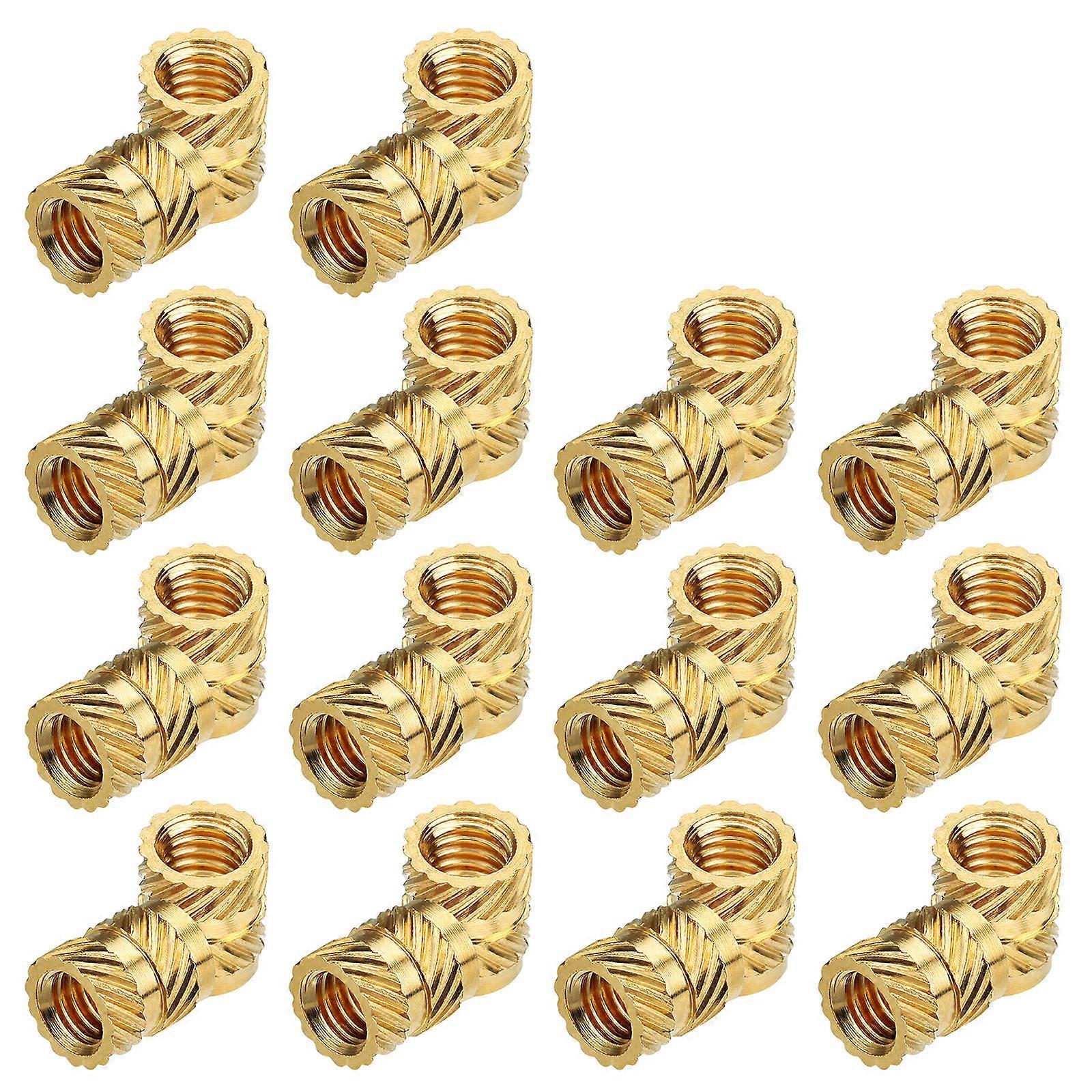 Copper Knurled Nuts 100Pcs Golden Knurled Nuts with Precision Thread for 3D Printer