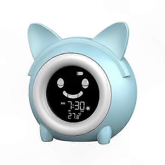 Children's Sleep Training Alarm Clock with LED Light and LCD Display for Temperature Monitoring