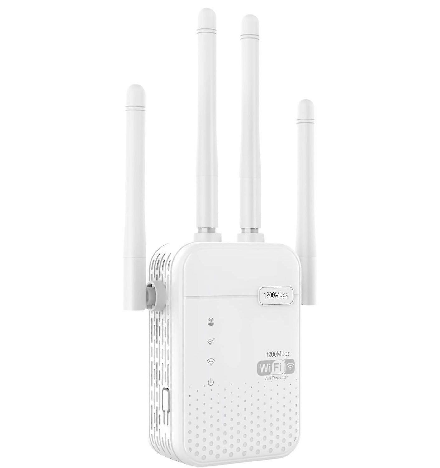 WiFi Extender, Dual-Band 2.4G & 5G, 8X Faster Speed, Ethernet Port, 1-Tap Setup for Home/Office(White)