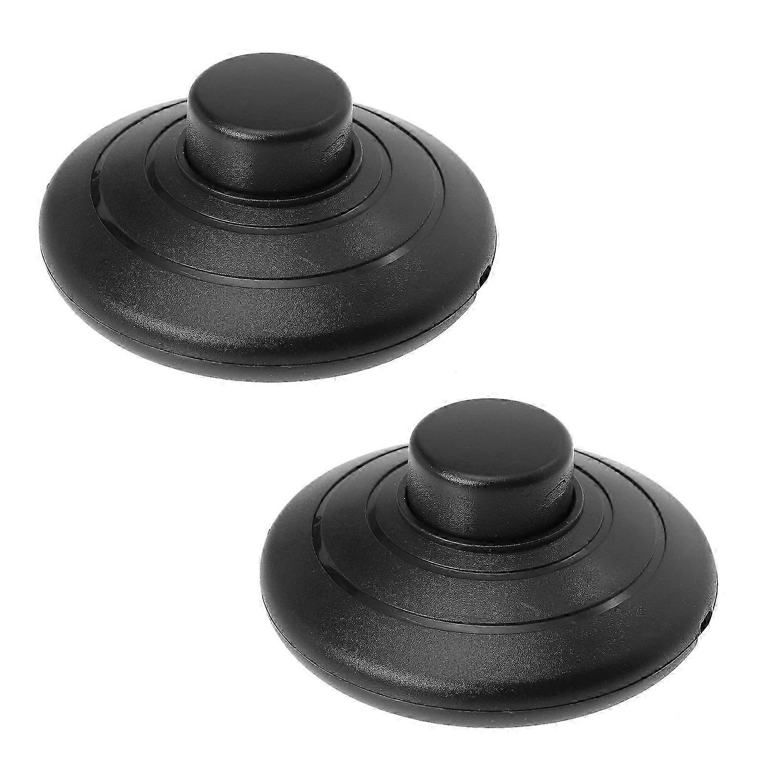 Light Control Switch Bedside Lamp Pedal Hand Operation Plastic Material Simple Installation 2Pcs