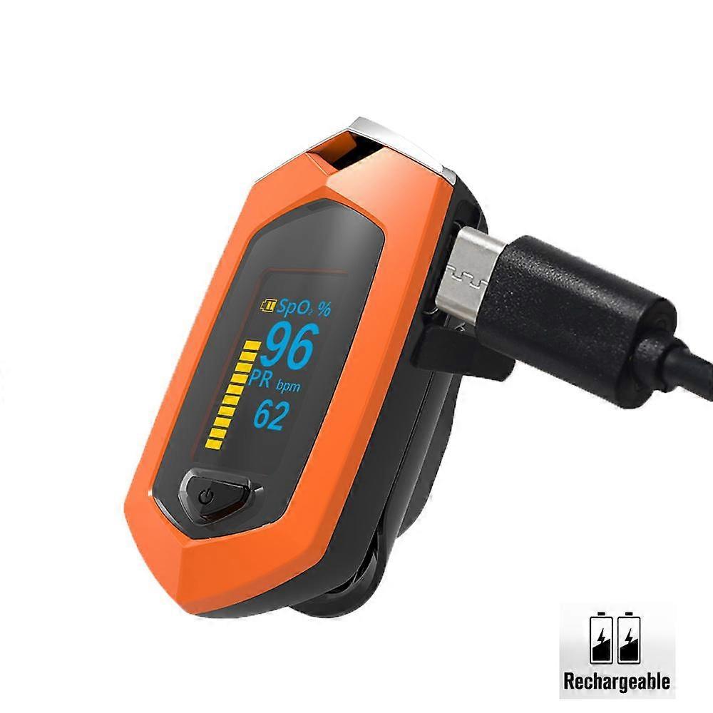 Medical Rechargeable Finger Pulse Oximeter Built-in Lithium Battery Blood Oxygen Saturation Meter Portable Spo2 Heart Rate Monitor