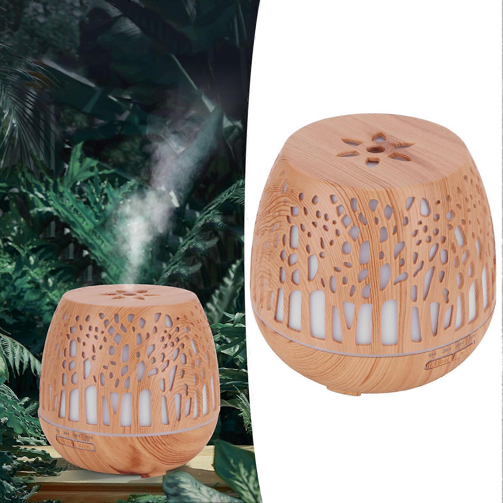 400ml Wood Grain Air Aroma Humidifier Diffuser 16.6cm Light