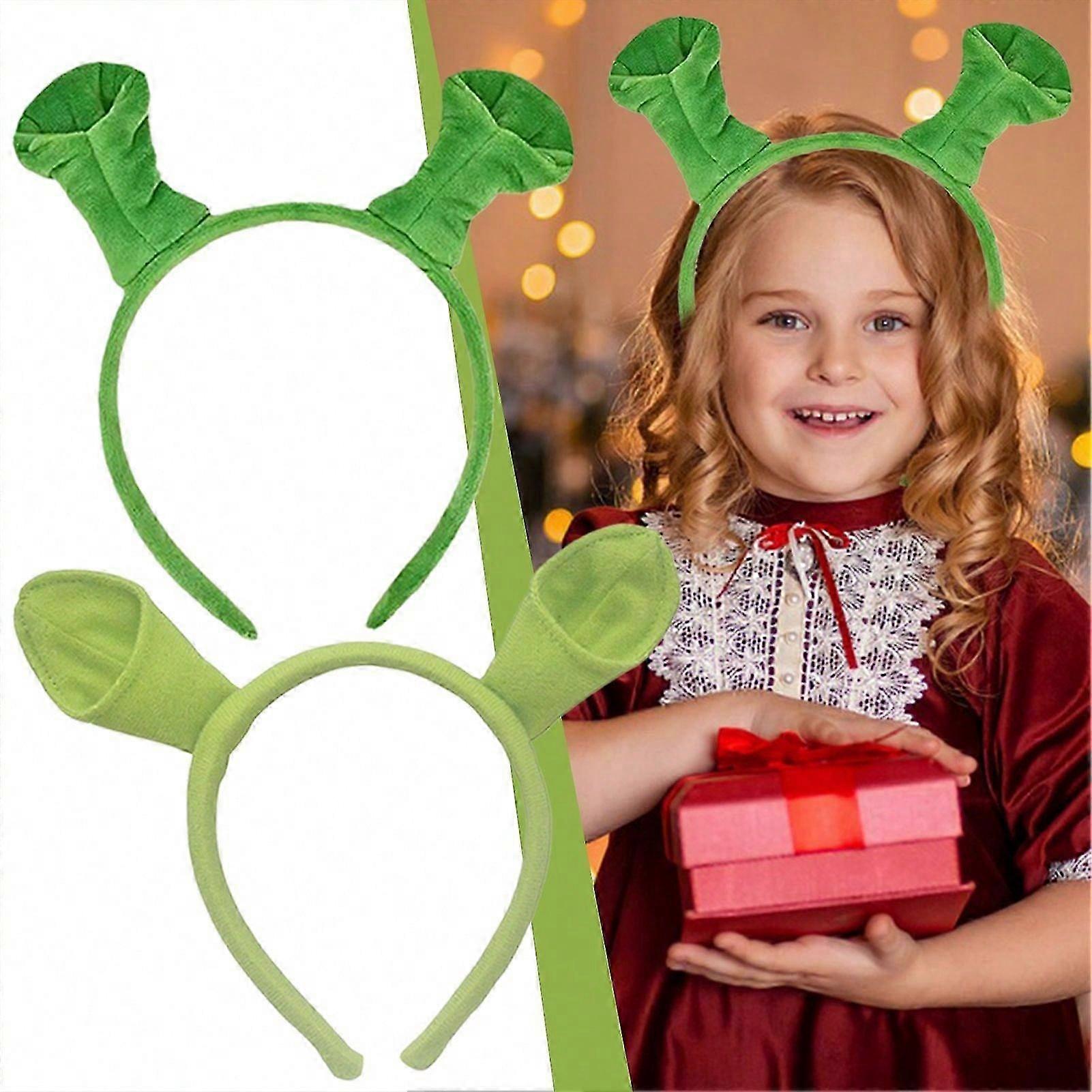 1/2pcs Πράσινο στήριγμα κεφαλής αυτιών Shrek για παιδιά - Διασκεδαστικό αξεσουάρ κοστουμιών Cosplay Halloween Shrek για φεστιβάλ, πάρτι και παραστάσεις