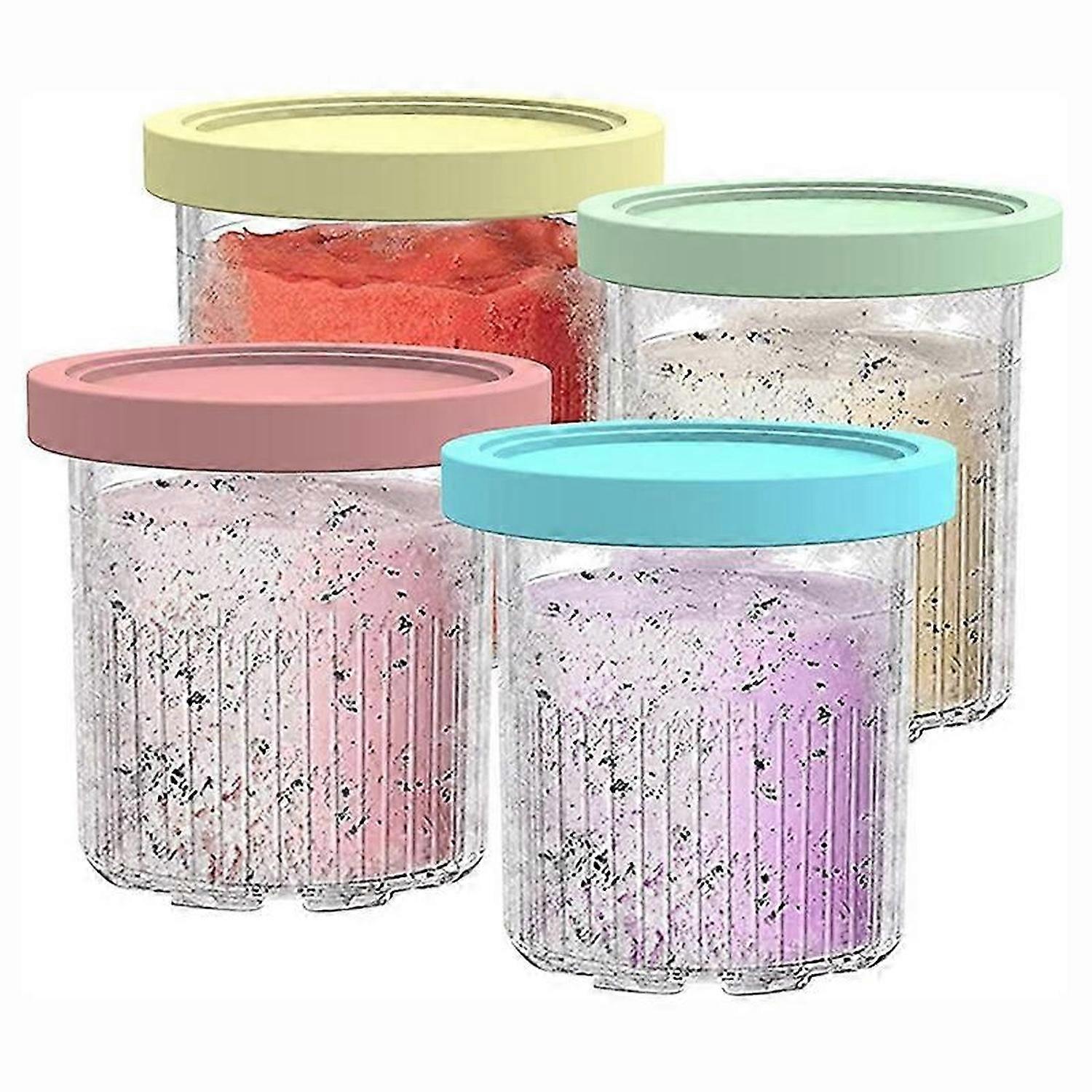 4PCS Replacement for Ice Cream Maker Creami Pints and Lids