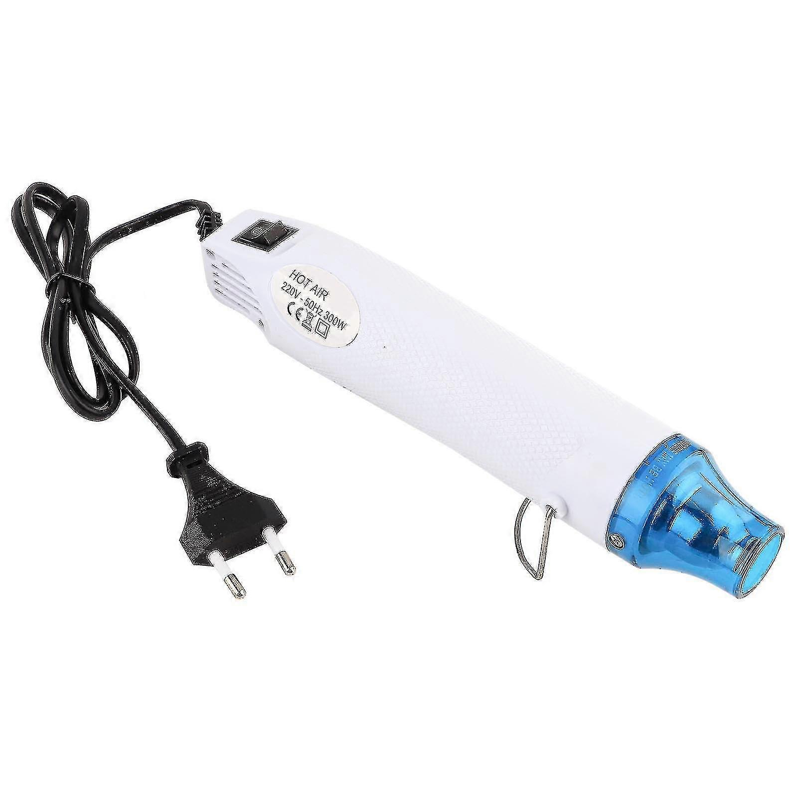 300w ηλεκτρικό εργαλείο diy πηλού πιστολιών θερμότητας θερμού αέρα πιστόλι θερμού αέρα (220v άσπρο βύσματος εε)