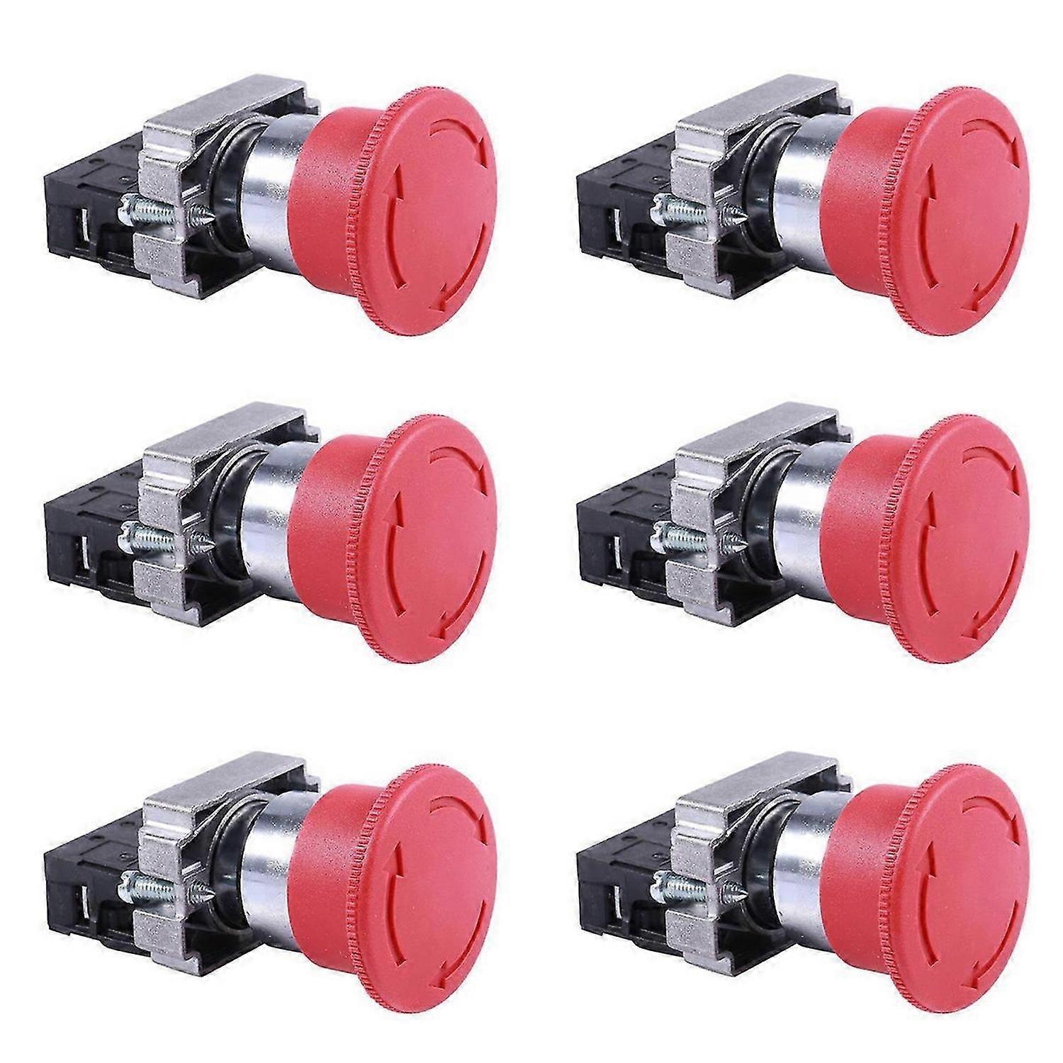 22mm NC Red Mushroom Emergency Stop Push Button Switch ZB2-BE102C