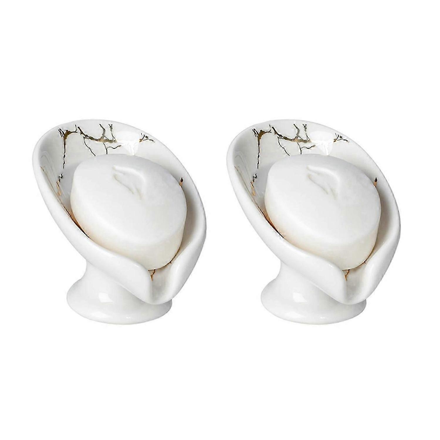 Soap Dish, Ceramic Soap Holder,White