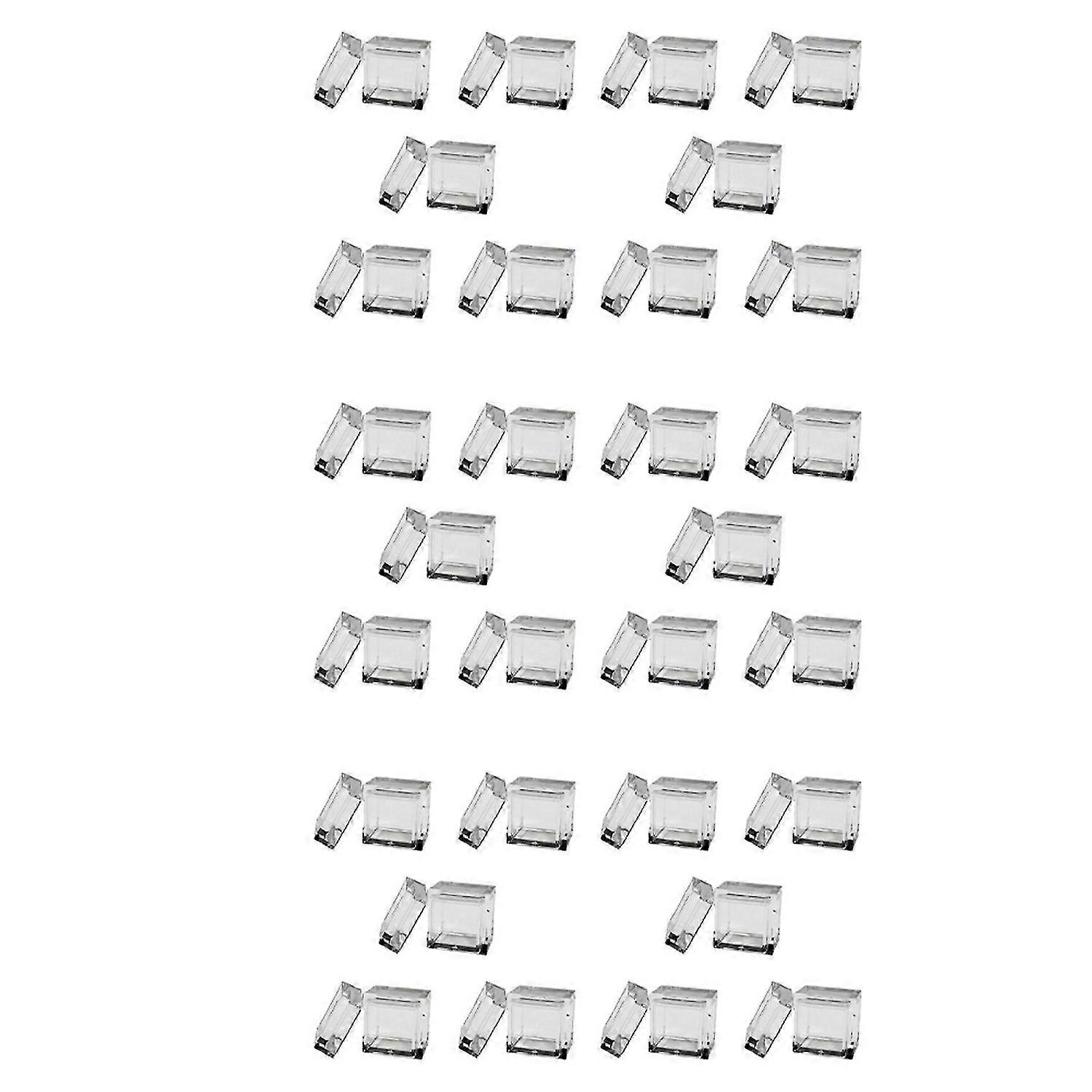10Pcs Acrylic Box Trays for 0.39Inch 10mm Elements Cubes Clear Case