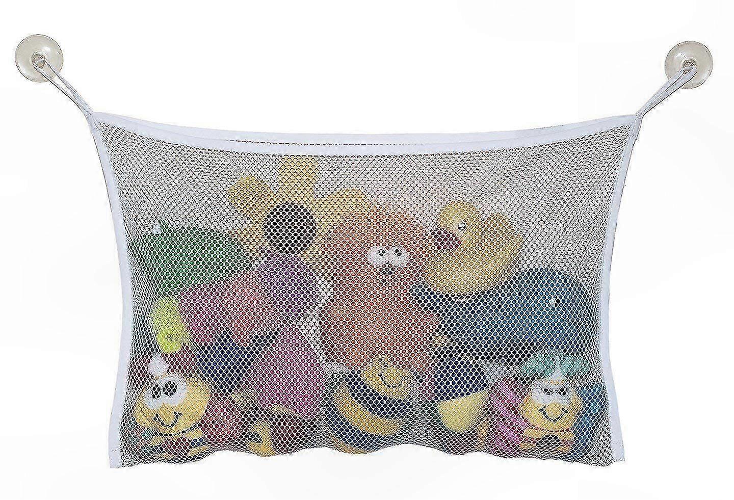 Bathroom Toy Organizer with Mesh Net for Bathtub Storage Solution