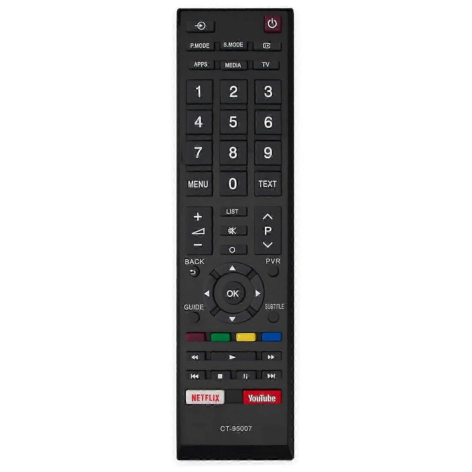 CT-95007 Til Toshiba TV-fjernbetjening 1-10m rækkevidde infrarød udskiftningscontroller