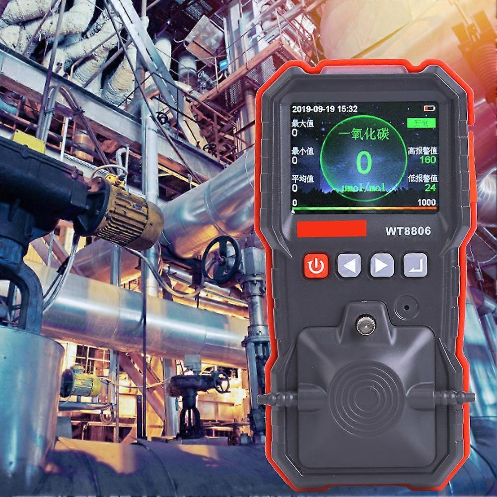 WT8806 CO Meter 0-1000 μmol/mol Handheld Gas Tester Black/Red