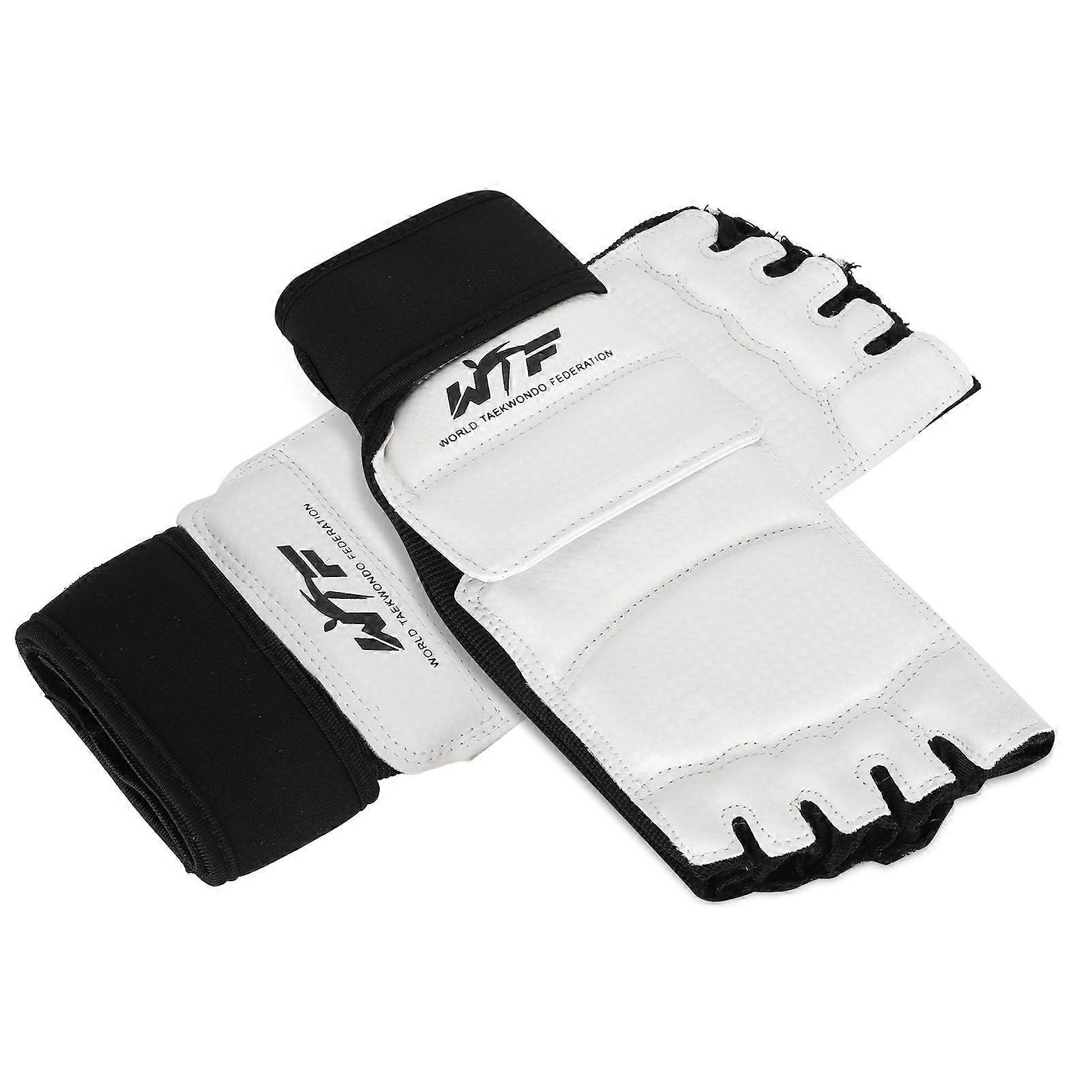2pcs Taekwondo Foot Guard Boxing Protection Ankle Support for Adult Children Kickboxing Gym TrainingBlack and White S