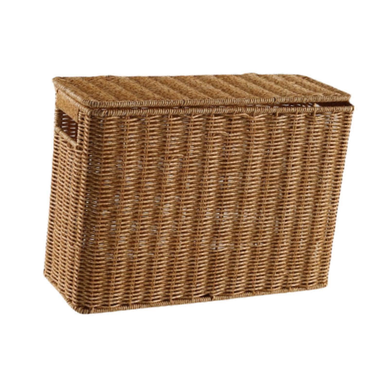 Narrow and Tall Storage Box Magazine Basket Decorative Storage Bin Narrow File Holder Size L