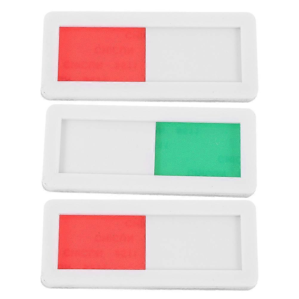 Status Switch Sign Acrylic Privacy Slider Door Indicator for Hotel 3Pcs