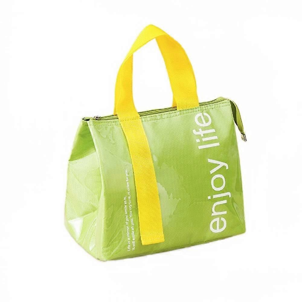 PU Waterproof Thickened Lunch Box Bag, Students And Office Workers Bring Lunch Bags, Simple Solid Co