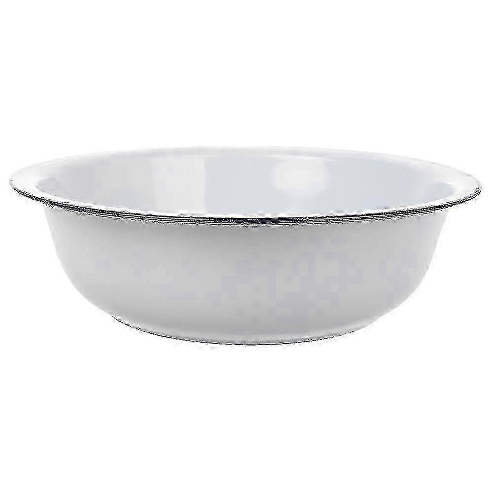 Retro Enamel Kitchen Dish, Large Capacity Basin with Classic Appearance