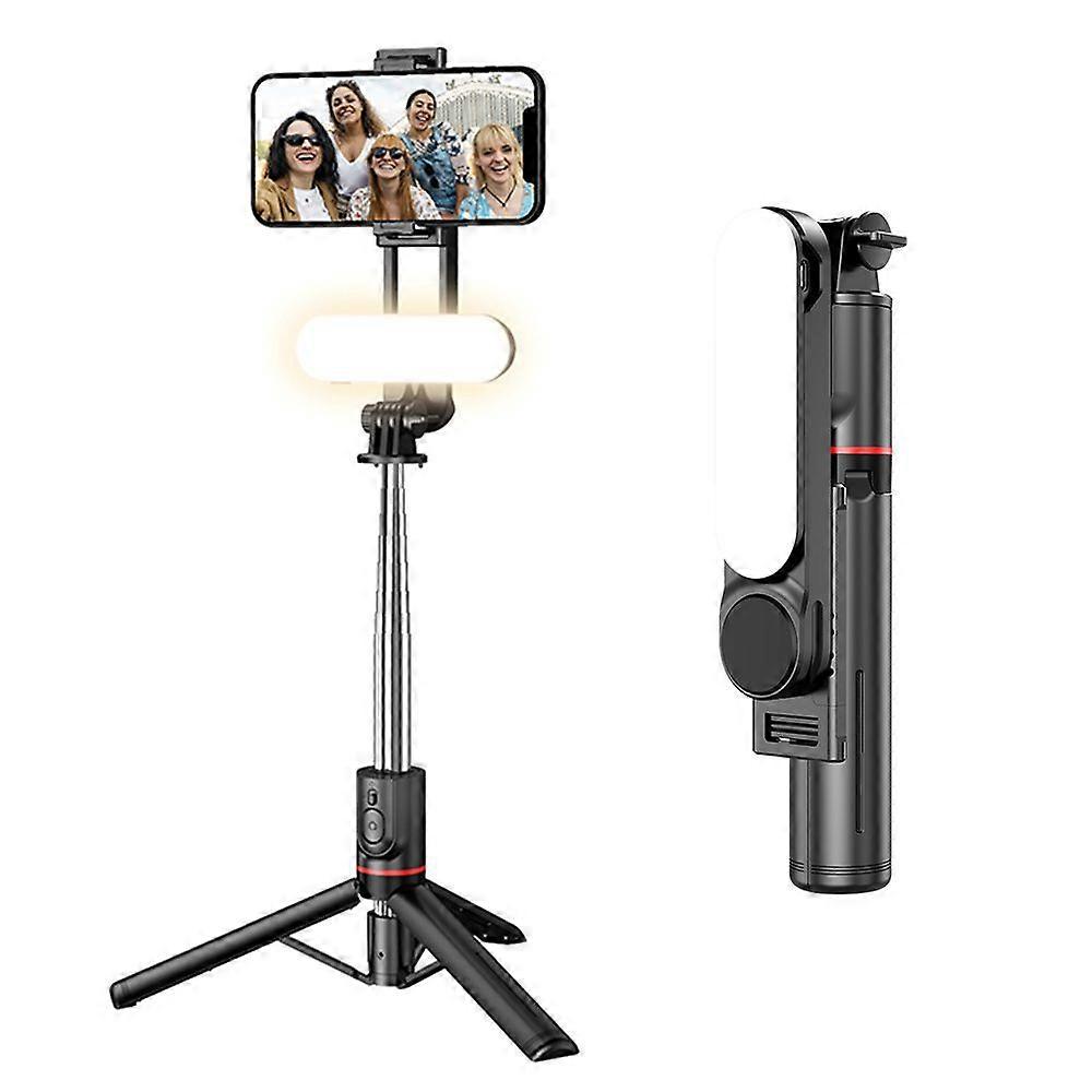 Portable Fill Light Selfie Stick Wireless Bluetooth Remote Control Tripod Stand for iOS Android Cell Phones