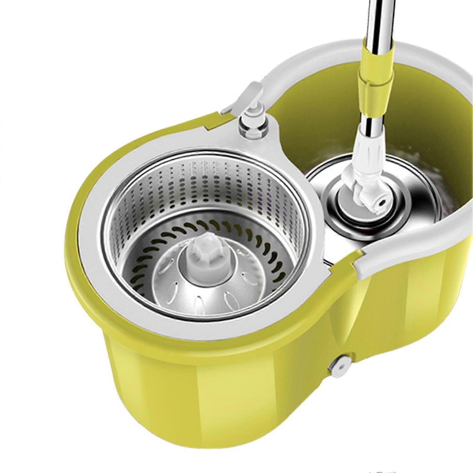 Mop with Bucket Spinner 360 Degree Rotating Floor Mop And Bucket Set Multipurpose Mop Bucket Cleaning System Khaki